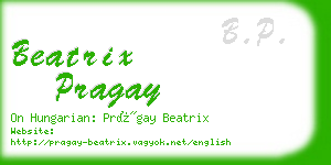 beatrix pragay business card